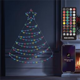Xmas House 2D Flat Christmas Tree, RGB, App and Remote Control, Indoor or Outdoor, Festive Holiday Decoration