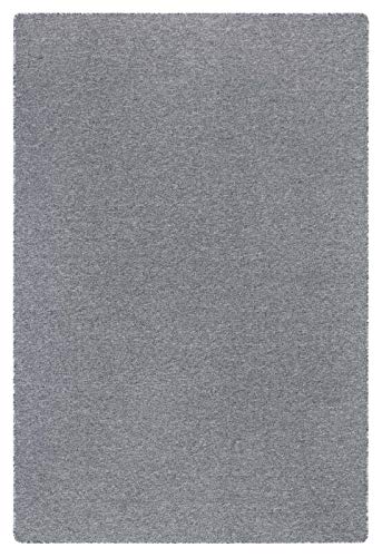 andiamo Grotone Round Rug with Fleece Backing, Tested for Harmful Substances, Mottled, Colour: Grey, Size: 50 x 80 cm, Grey, 50 cm x 80 cm