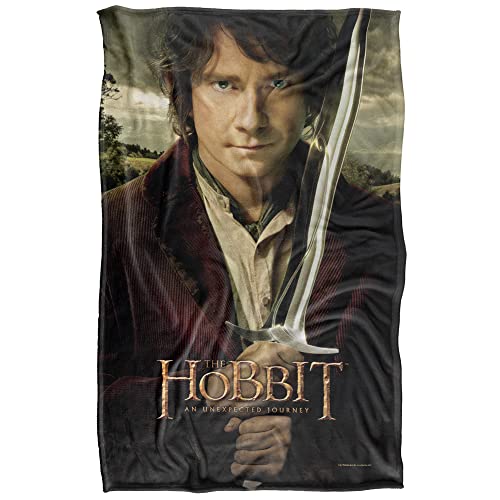 The Hobbit An Unexpected Journey Poster Super Soft Snuggle Blanket with Silky Touch - 36 x 58 inches