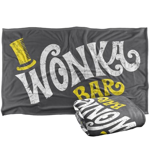 Willy Wonka And The Chocolate Factory Wonka Logo Silky Touch Super Soft Throw Blanket 91 x 147 Cm