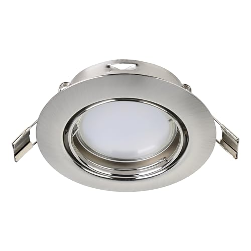 EGLO recessed spotlight Peneto, nickel-matte steel spot