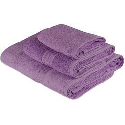 WELL HOME MOBILIARIO & DECORACIÓN 3 Piece Lilac Towel Set