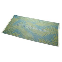 Volkswagen 7T0084500 Bath Towel with California Lettering 180 x 90 cm Green / Turquoise