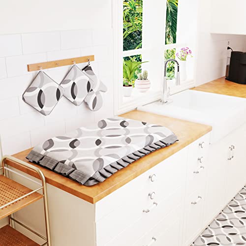PETTI Artigiani Italiani Cooker Cover and Curfew Kitchen, Circle Grey, 1pz Coprifornello 48x73 cm