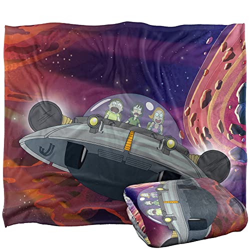 RICK AND MORTY Blanket, 152 x 127 cm Screaming Space Silky Touch Super Soft Throw Blanket