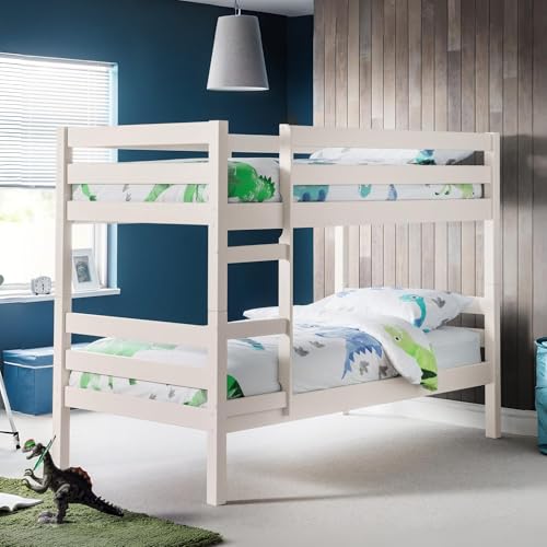 Julian Bowen Camden Bunk Bed, Single, White - H150 x W105 x D203cm
