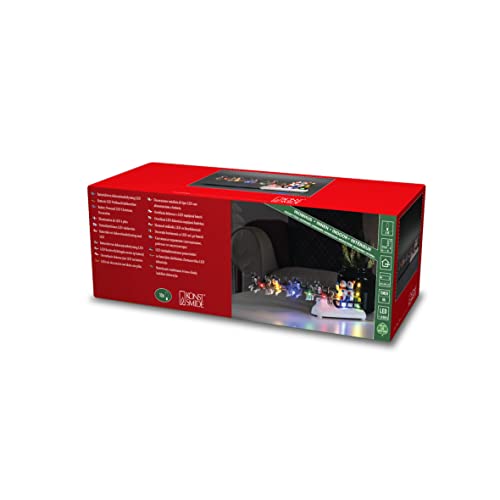 "Konstsmide Christmas Lights ""Huskys and Sleigh"" Christmas Ornament Decoration/Battery Operated: 2xAAA (Excl.)/Christmas Scene Multi Coloured Diodes"