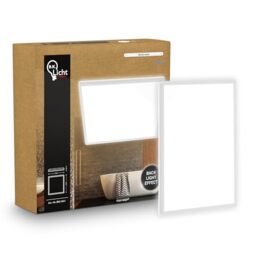 B.K.Licht - LED Panel, Slim, 4000K Neutral White, Indirect Backlighting, IP44 Splash-Proof, Ceiling Lights, Bathroom Light, Bathroom Lights Ceiling, Living Room, 24 x 24 x 3 cm, White