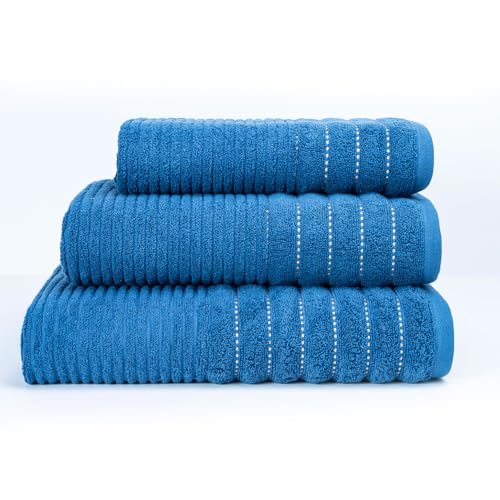 2-Pack Egyptian Cotton Bath Sheets - 650 GSM Luxury Large Bathroom Towels, Super Soft, Quick Dry & Highly Absorbent - Washable Bath Sheets for Spa, Gym & Home Use (90x140 cm) - Navy