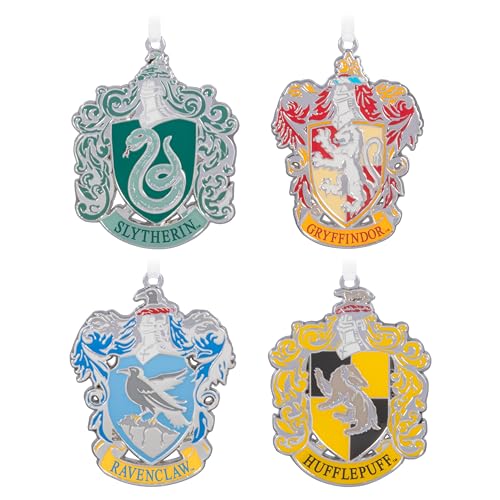 Hallmark Harry Potter Hogwarts Crests Metal Keepsake Ornament, 4-Pack