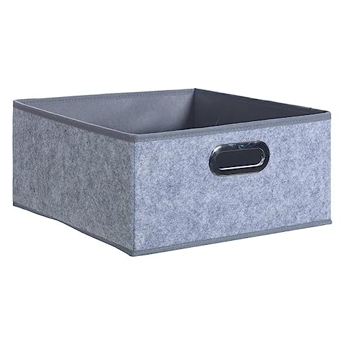 Five - Felt Storage Box Light Grey Heather 31 x 15 cm