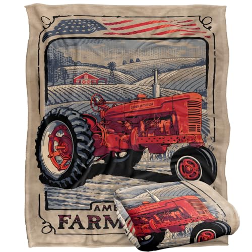 Jq Licensing - Rle American Farmland Tractor Silky Touch Super Soft Throw Blanket 152 X 127 Cm