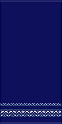 Miracle Home Maurya Hand Towel Set, Made in Portugal, 100% Cotton, Blue, 70 x 140 cm