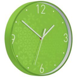 Leitz WOW Quartz Wall Clock, Perfect for Office, Kitchen, Living room and Bathroom, 29 cm - Green