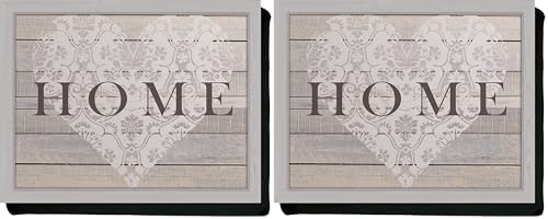 Creative Tops Everyday-Home Lap Tray with Cushion, Bean Bag Cushioned, 44 x 34cm, Grey (Pack of 2)