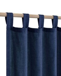 137cm Navy Blue Curtains for Boys Room Set of 2 Panels Bookmark Light Breathable Translucent Linen Navy Light Curtains for Bedroom Game Room Playroom