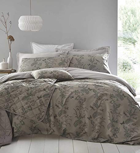 Portfolio Arboretum Pewter Duvet Cover and Matching Pillowcase Set (Super King), Brown
