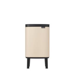 Brabantia Bo Waste Bin Hi 7L with Soft Close Lid, Removable Inner Bucket, and Transport Grip – Ideal Bathroom Bin, Bedroom, and Home Office – Soft Beige