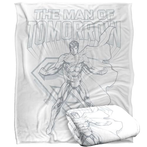 LOGOVISION Superman Man Of Steel Sketch Silky Touch Super Soft Throw Blanket 152 X 127 Cm