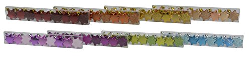 Christmas Gifts 41889 Christmas Decoration Star shape with 8-Assorted Pack of 9