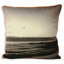 Paoletti Neon Coast Polyester Cushion,Black,45 x 45cm