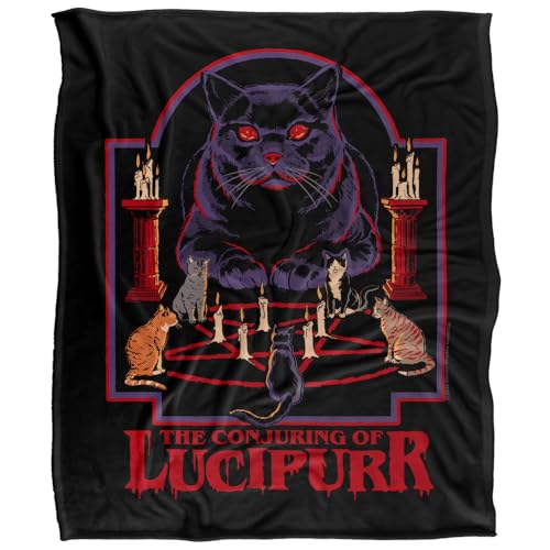 Steven Rhodes Lucipurr Silky Touch Super Soft Throw Blanket 152 X 127 Cm