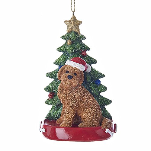 Kurt Adler Goldendoodle with Christmas Tree Ornament