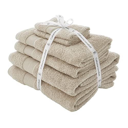 Catherine Lansfield, Natural, 6 Piece Towel Bale