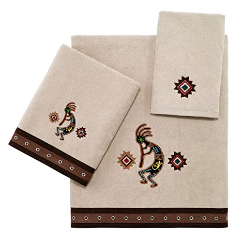 Avanti Linens - 3pc Towel Set, Soft & Absorbent Cotton Towels (Navajo Dance Collection)