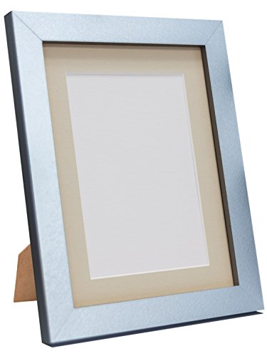 Q7 Picture Photo Frame, Silver with Light Grey Mount, 30 x 24 Image Size 24 x 18 Inch, Plastic Glass