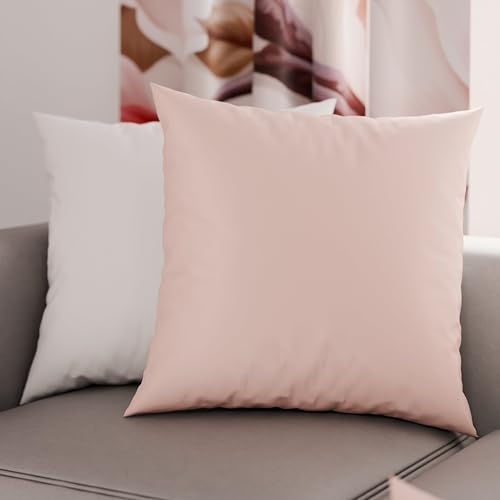 PETTI Artigiani Italiani - Pair of Pillow Cases 50 x 30 cm in Microfibre, Pillows for Bedroom Furniture, Sofa, Set of 2 Cushion Covers, Double-Sided Pillowcase White Light Powder