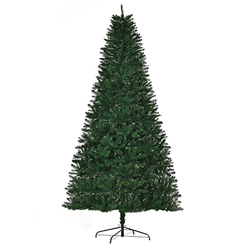 HOMCOM Artificial Christmas Tree 240H cm 1499 Branches Thorns Imitation Nordmann High Realism Green