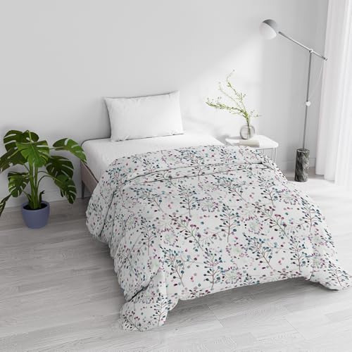 Winter Quilt Single 160 x 245 cm, Double Face, Microfibre, Made in Italy – Duvet Filling 200 g Flor