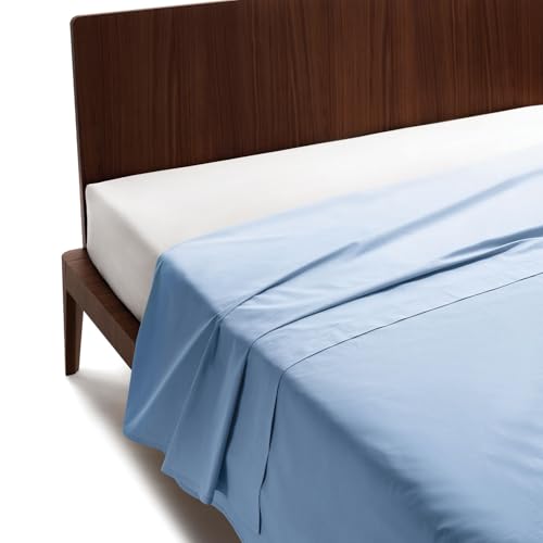 Guzzini Classic - Double Bed Sheets Cotton 240 x 280 cm, 100% OekoTex Certified Percale Fresh and Breathable, Double Flat Sheet for Soft and Durable Bedding