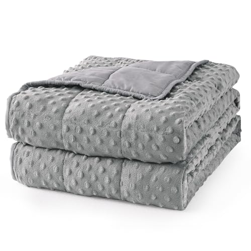 Mr. Sandman Weighted Blanket for Adults, King Size 25 lbs, 80 x 87 Inches - Cooling Soft Minky for Hot Sleepers Machine Washable Filled with Glass Beads Heavy Bed Throw for Sleep Grey