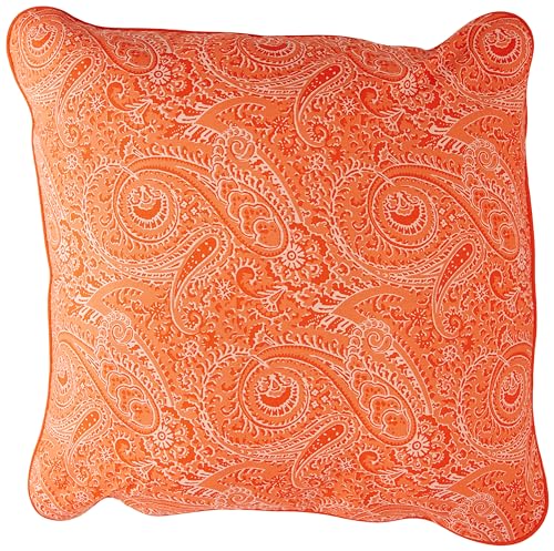 Bassetti Laglio O1 9320681 Cushion Cover for Decorative Cushions 100% Cotton Mako Satin in Orange 40 cm x 40 cm