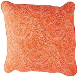 Bassetti Laglio O1 9320681 Cushion Cover for Decorative Cushions 100% Cotton Mako Satin in Orange 40 cm x 40 cm