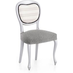 ECOMMERC3 - 2 Bi-elastic Jacquard Fabric Chair Covers - Super Elastic, Breathable and Adjustable Light Grey Chair Covers