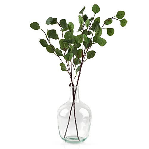 Bfttlity Clear Glass Vase Tall Floor Vase for Branches Faux Glass Vases for Centerpieces in Kitchen Home Indoor Decoration (M)