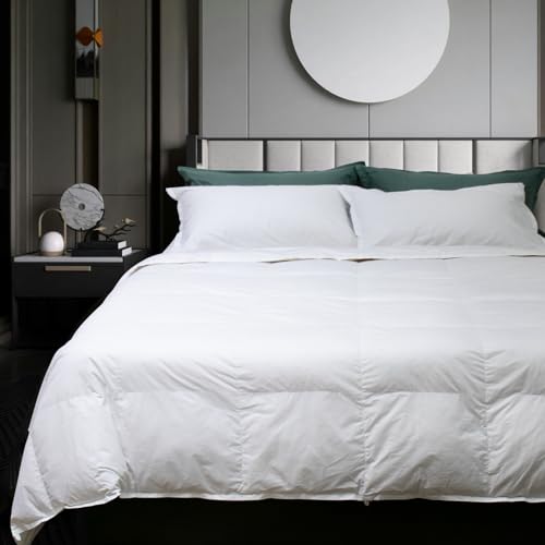 Gabel nottetempo Goose Down Duvet, Filling 30% down, 70% feathers, 235 g/m2, Pillowcase 100% Pure Cotton Single 205 x 155 x 2 cm Bianco