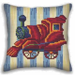 Collection D'Art 5402 Nostalgia Cross Stitch Cushion, Cotton, Multi-Colour, 40 x 40 cm