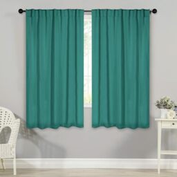 "Superior Blackout Curtains, Room Darkening, Bedroom, Drapes, Kitchen, Living Room Window Accents, Sun Blocking, Thermal, 2 Pack, Solid Blackout Back Tab Curtains, Set of 2, 52"" x 63"", Cappuccino"