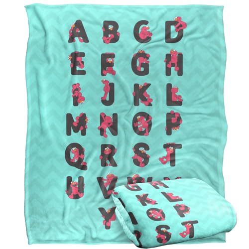 Sesame Street Elmo Alphabet Silky Touch Super Soft Throw Blanket 152 X 127 Cm