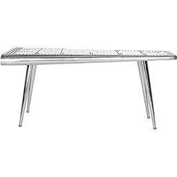 SAFAVIEH Rustic Accent Table with Iron Legs, in Silver, 60 X 140 X 75