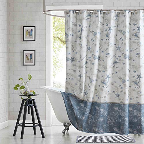 "BESTRIPES Madamoiselle Waterproof Fabric Shower Curtain, Printed Shower Curtain for Bathroom,Polyester Bathroom Curtains,72"" W x 72"" H"