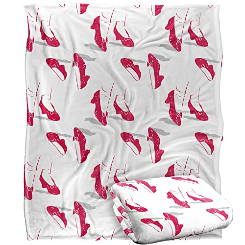 THE WIZARD OF OZ Ruby Slippers All Over Print Silky Touch Super Soft Throw Blanket 152 x 127 cm