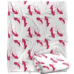 THE WIZARD OF OZ Ruby Slippers All Over Print Silky Touch Super Soft Throw Blanket 152 x 127 cm