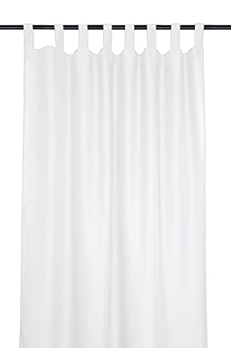 Lovely Casa Nelson Curtain 135 x 260 cm 100% Polyester White