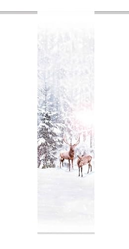 Home Fashion 084740-1101 HIRALIA Fabric Curtain Panel, Natural, 245 x 60 cm