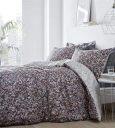 Muse Abstract Duvet Cover and Pillowcase Bed Set, Percale Cotton, Multi, Super King